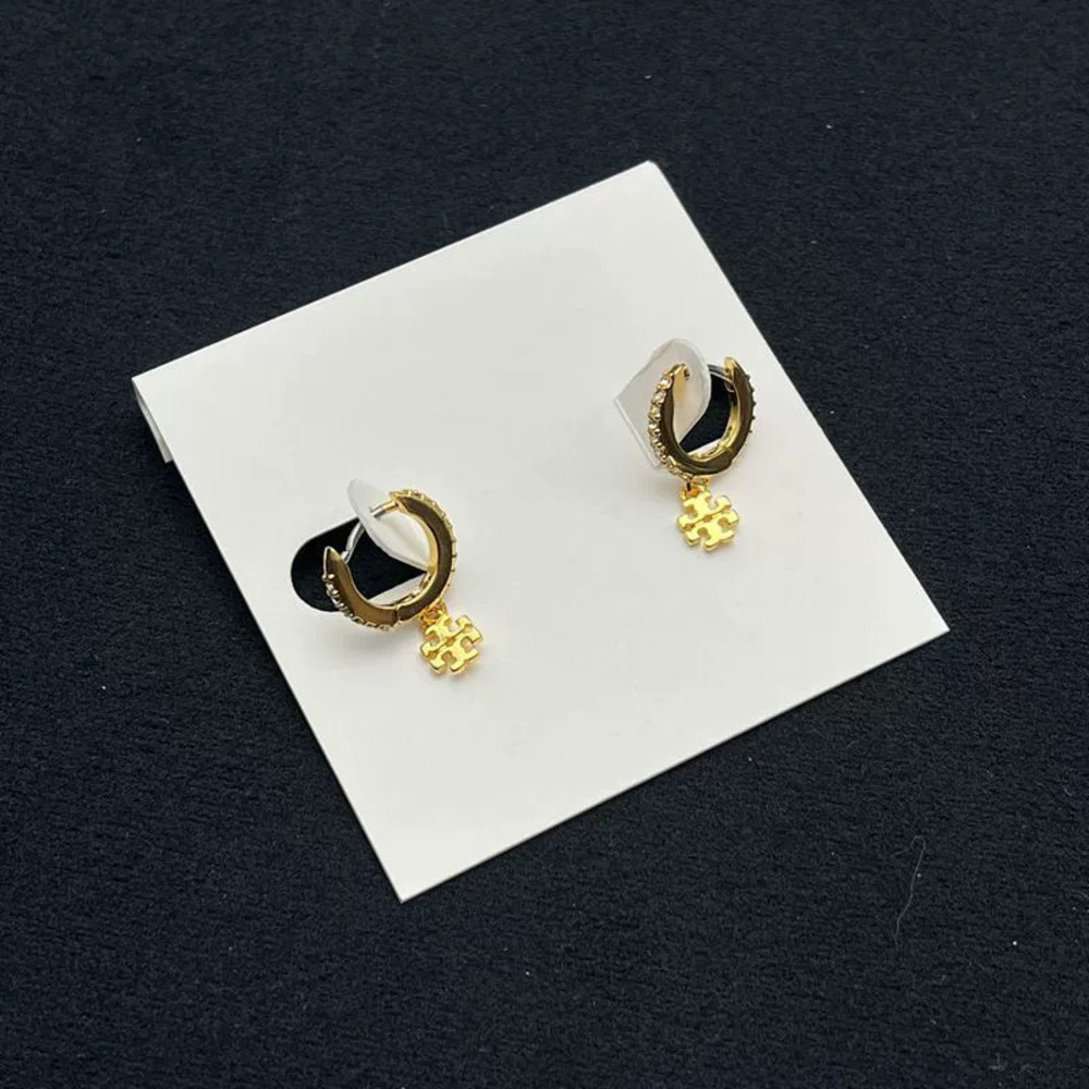 Tory Burch Small Rhinestone Earrings - Picture 3 of 6